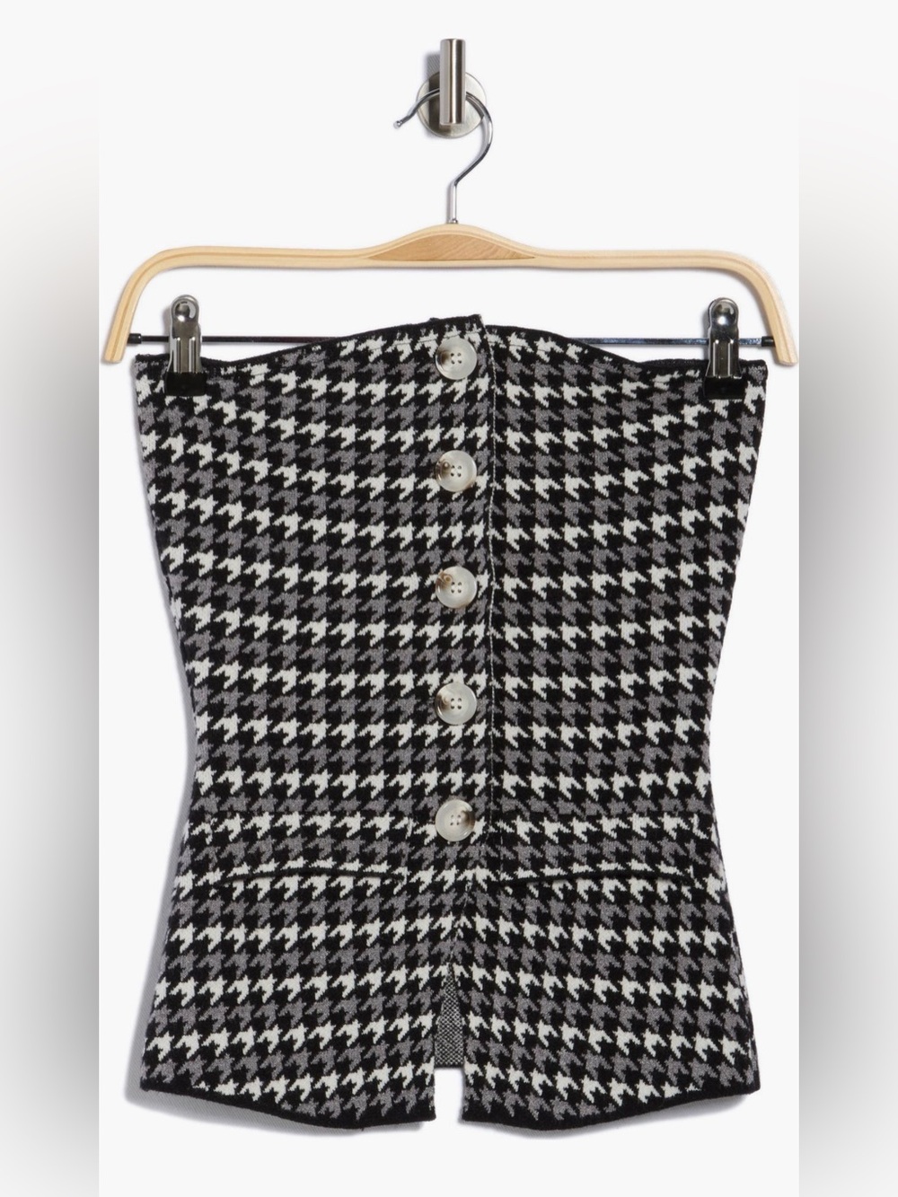 Love By Design Hannah Strapless Houndstooth Tube Top NWT Medium